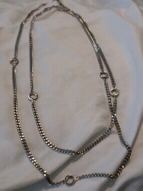 Monet Silver-Tone 55 Inch Chain Necklace with Circular Links